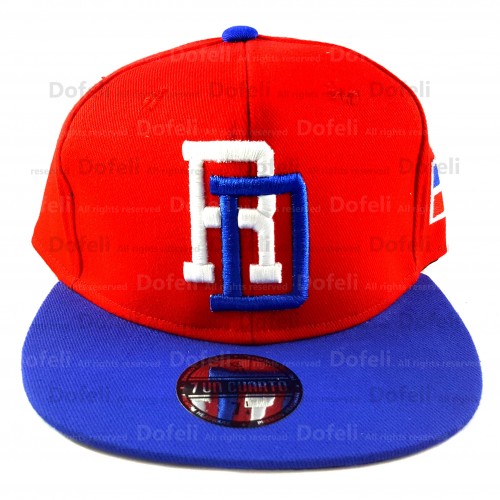 Dominican Main Red and Blue Visor World Professional Baseball Classic Tournament Adjustable Size Cap