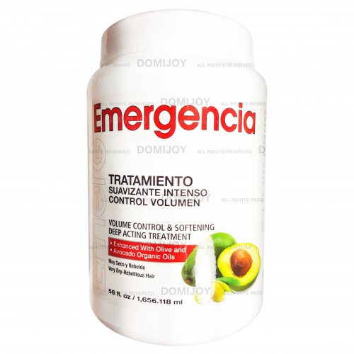 Emergencia Dominican Avocado and Organic Olive Oils Volume Control and Softening Hair Treatment 56 Oz