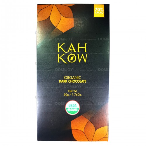 Organic Healthy Kah Kow Dominican 70% Cacao Dark Chocolate Bar 1.76 Oz