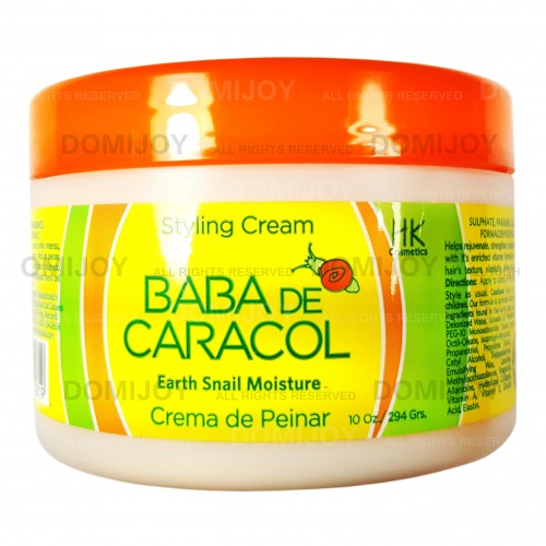 Earth Snail Slime Moisture Baba de Caracol Dominican Hair Comb Styling Cream