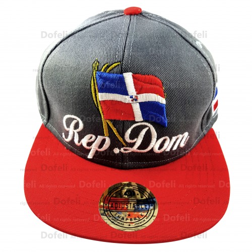 dominican-grey-red-flag-adjustable-size-cap-0