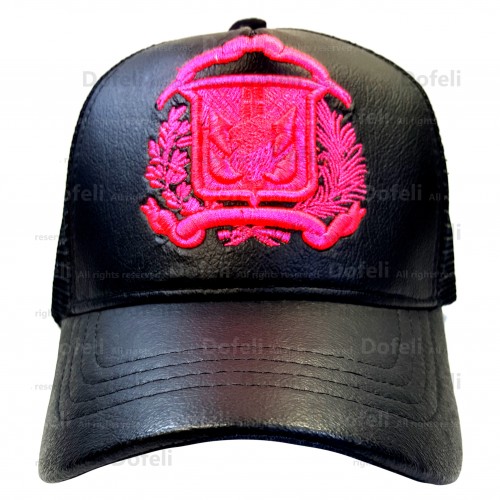 dominican-pink-flag-shield-adjustable-size-cap-0